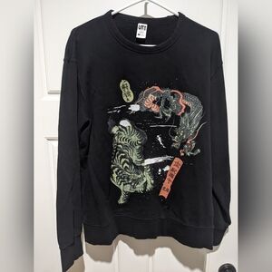 MUSEUM OF FINE ARTS BOSTON X UNIQLO SWEATSHIRT PULLOVER PRINT TIGER DRAGON L